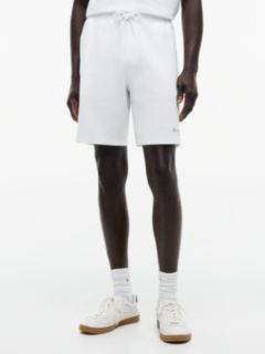 Intechno Knit Logo Sweat Shorts — White 1