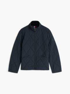 Diamond Quilted Zip-Thru Jacket — Blue 7
