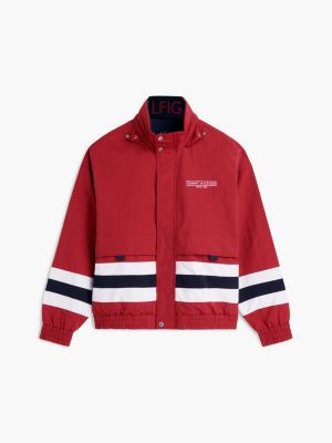 blouson de régate réversible rouge pour hommes tommy hilfiger