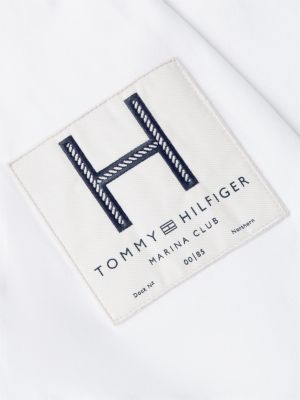 white stripe flap pocket collared jacket for men tommy hilfiger