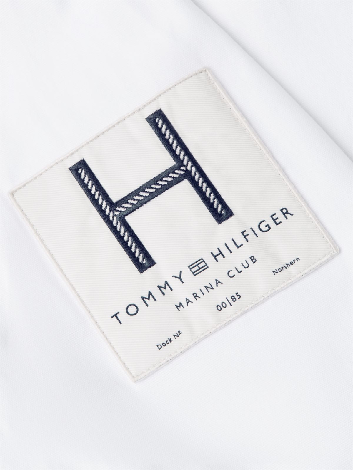 Stripe Flap Pocket Collared Jacket — White
