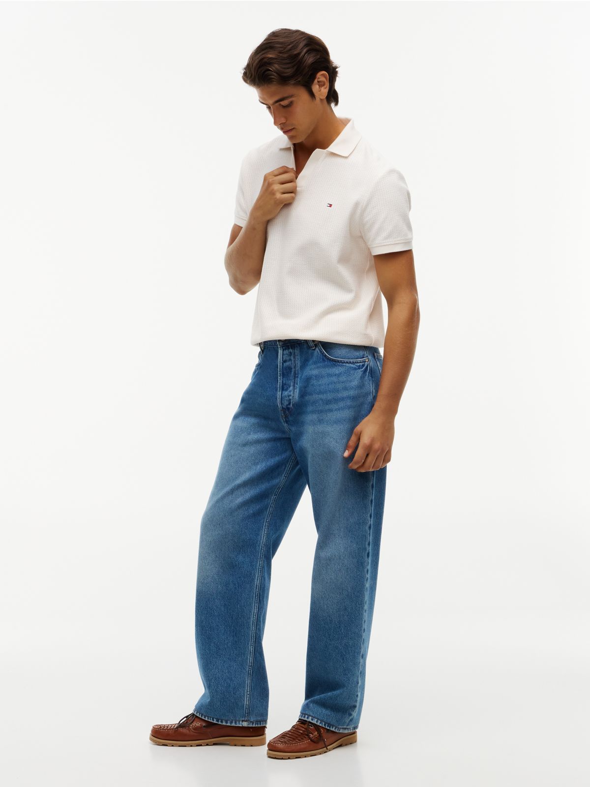 Grand Loose Faded Jeans — Blue