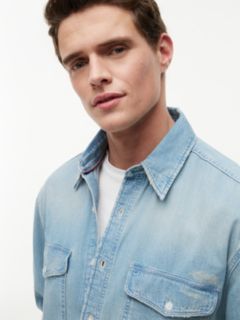 Relaxed Fit Denim Shirt — Blue 3