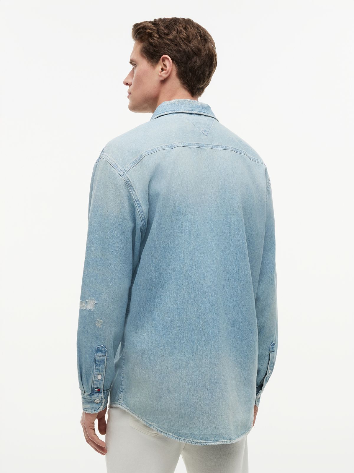 Relaxed Fit Denim Shirt — Blue
