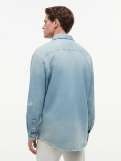 Relaxed Fit Denim Shirt — Blue 4