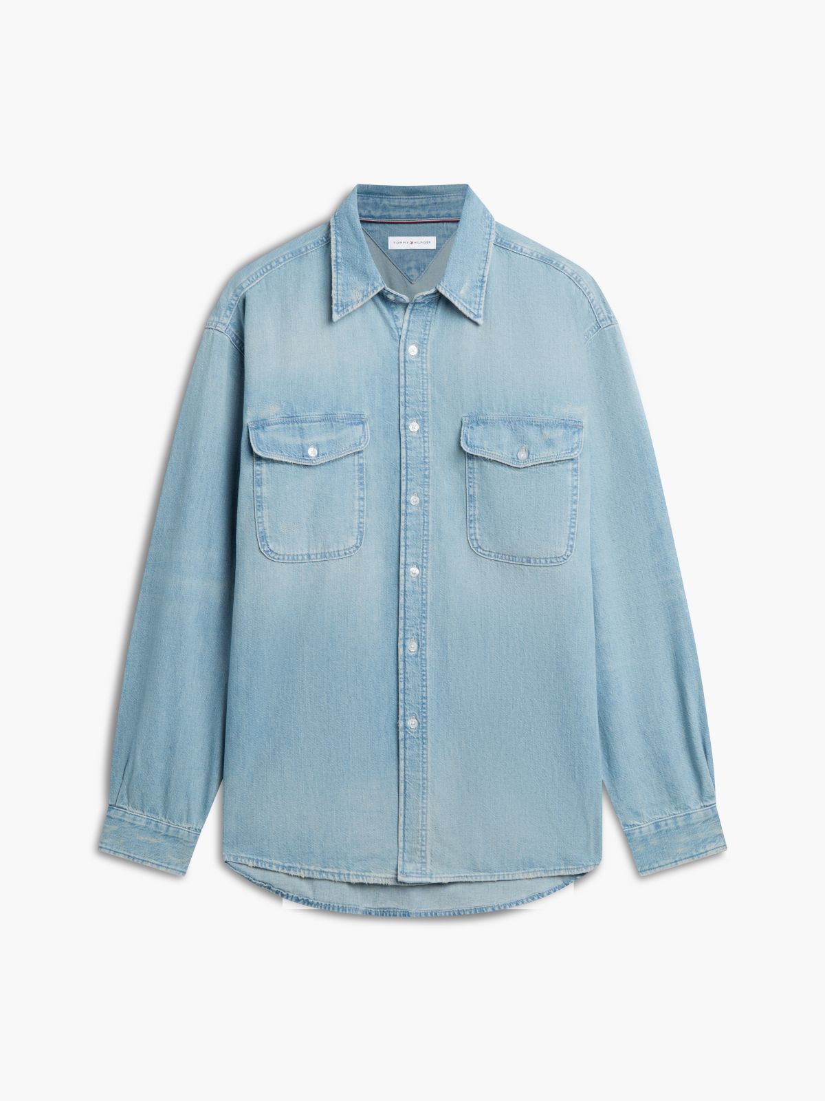 Relaxed Fit Denim Shirt — Blue
