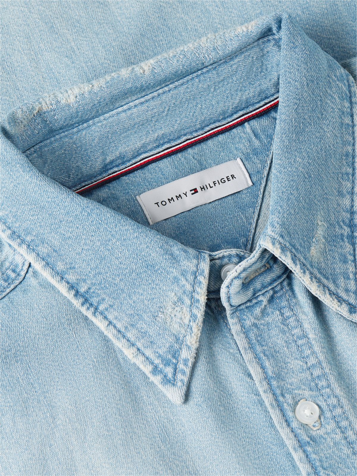 Relaxed Fit Denim Shirt — Blue