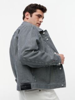 Stripe Denim Jacket — Blue 3