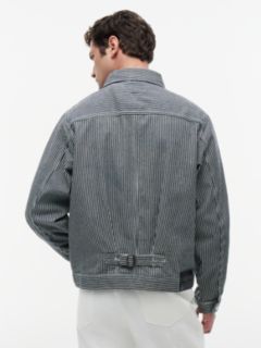 Stripe Denim Jacket — Blue 5