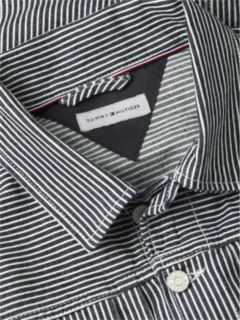 Stripe Denim Jacket — Blue 7