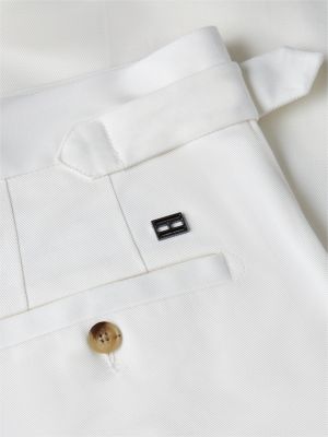 weiß new york label relaxed fit twill-hose für herren - tommy hilfiger