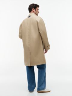 New York Label Relaxed Car Coat — Beige 4