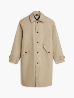 New York Label Relaxed Car Coat — Beige 5