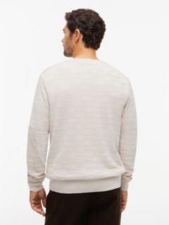 Flag Knit Crew Neck Jumper — Beige 4