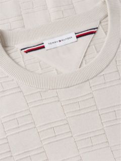 Flag Knit Crew Neck Jumper — Beige 6