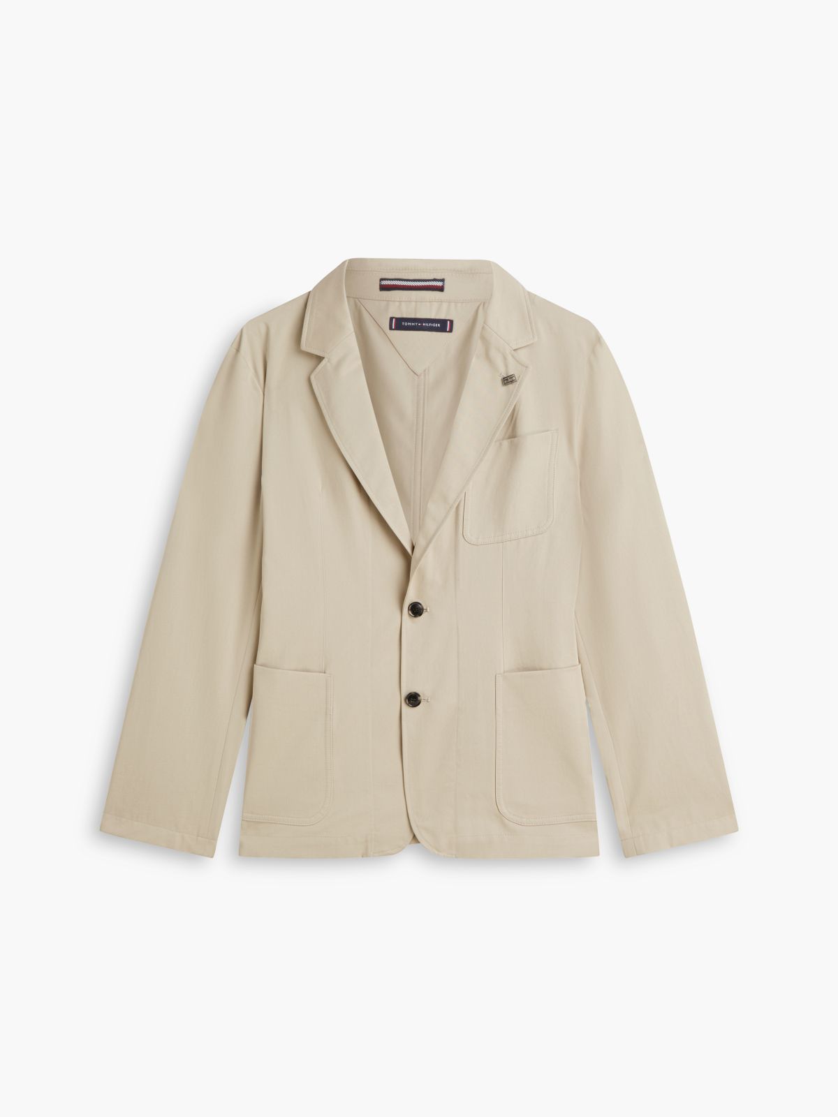New York Label Boxy Fit Blazer — Beige