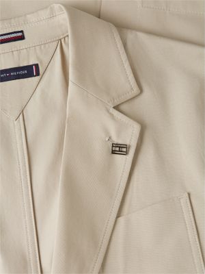 beige new york label boxy fit blazer for men tommy hilfiger