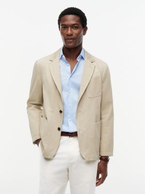 beige new york label boxy fit blazer for men tommy hilfiger