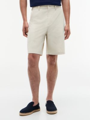 beige tech elasticated chino shorts for men tommy hilfiger