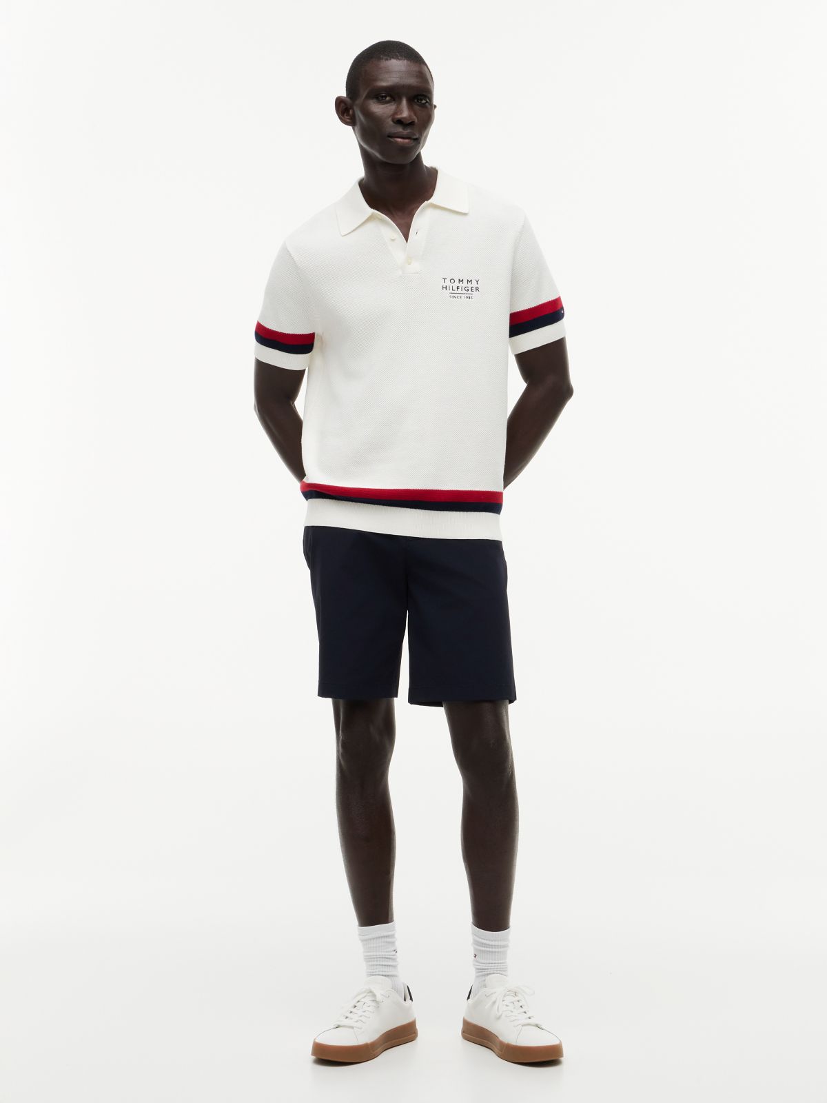 Tech Elasticated Chino Shorts — Blue