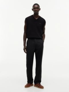 Dover Regular Straight Elasticated Lyocell Blend Chinos — Black 2