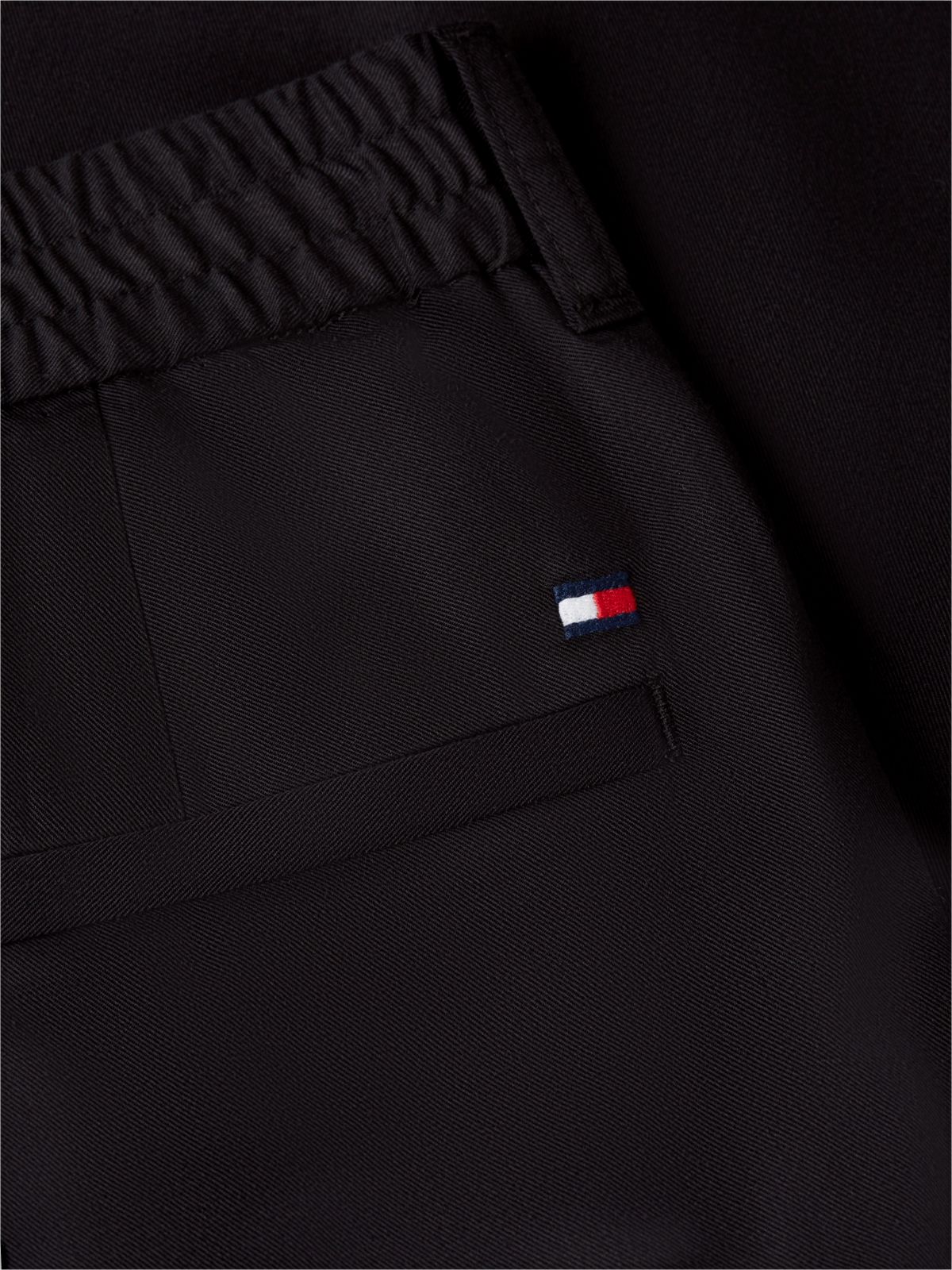 Dover Regular Straight Elasticated Lyocell Blend Chinos — Black