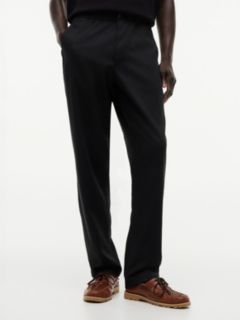 Dover Regular Straight Elasticated Lyocell Blend Chinos — Black 1