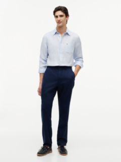 Dover Regular Straight Elasticated Lyocell Blend Chinos — Blue 2