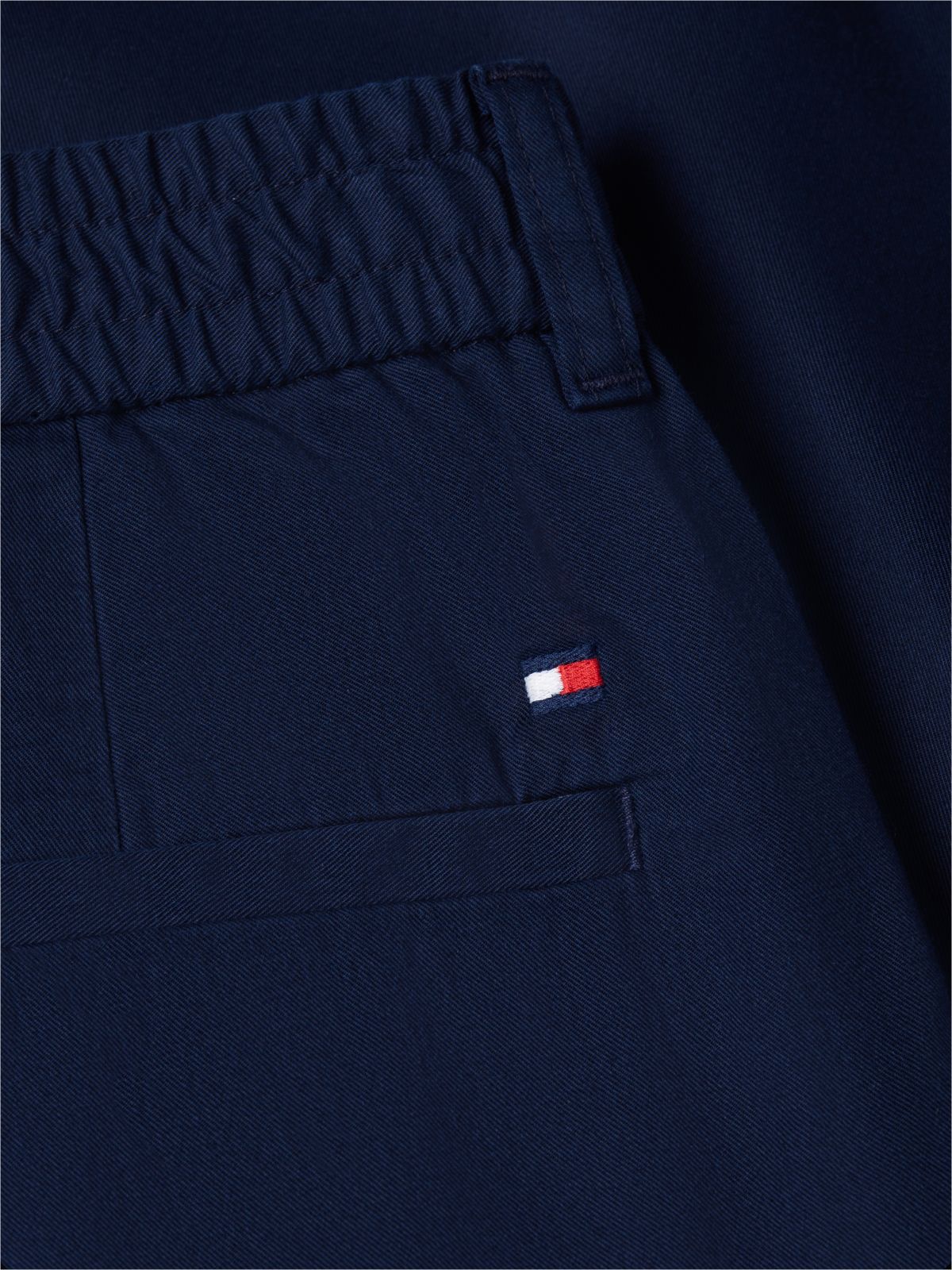 Dover Regular Straight Elasticated Lyocell Blend Chinos — Blue