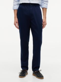 Dover Regular Straight Elasticated Lyocell Blend Chinos — Blue 1