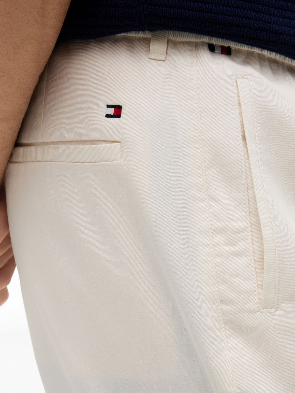 Dover Regular Straight Elasticated Lyocell Blend Chinos — Beige