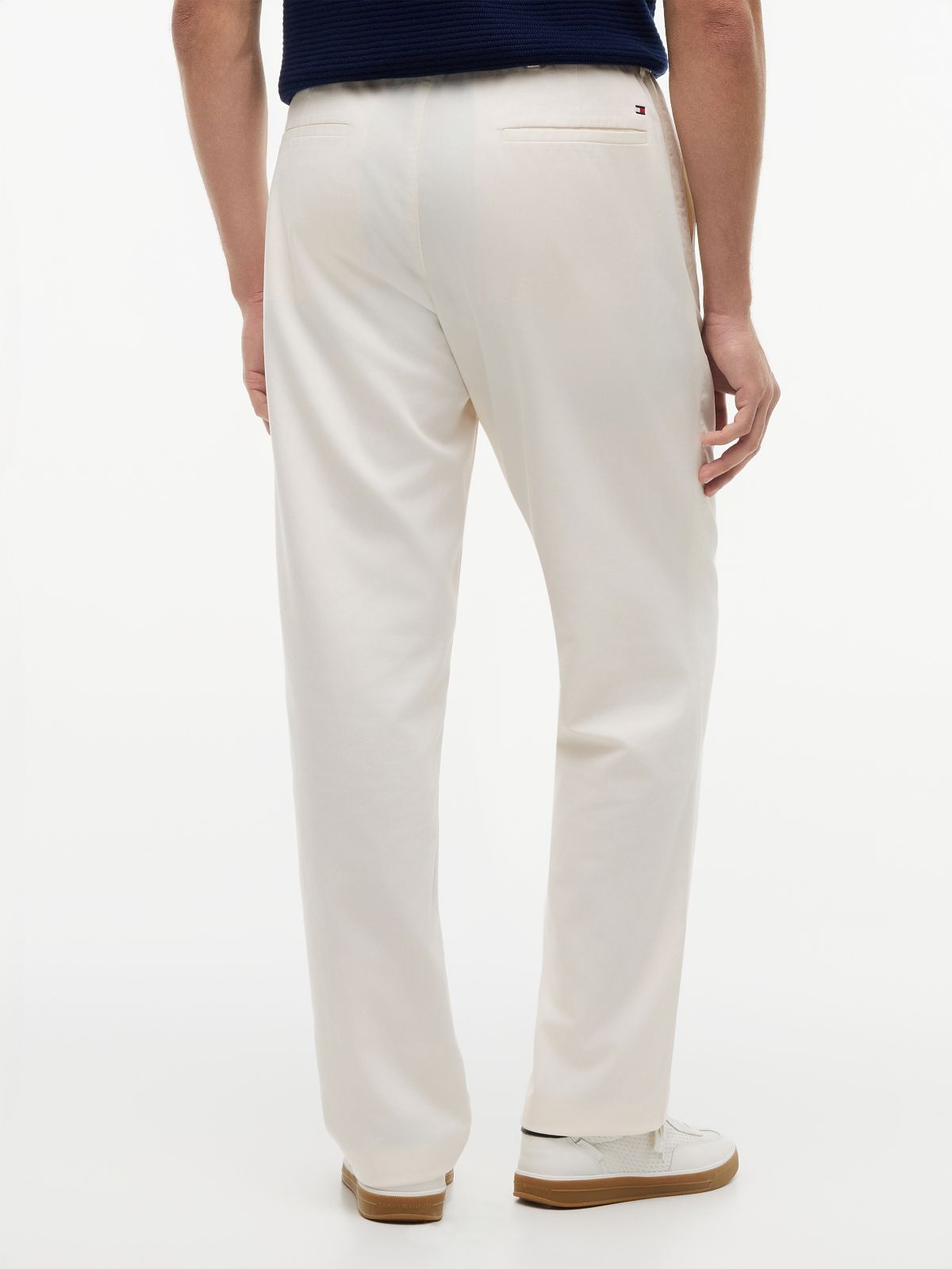 Dover Regular Straight Elasticated Lyocell Blend Chinos — Beige
