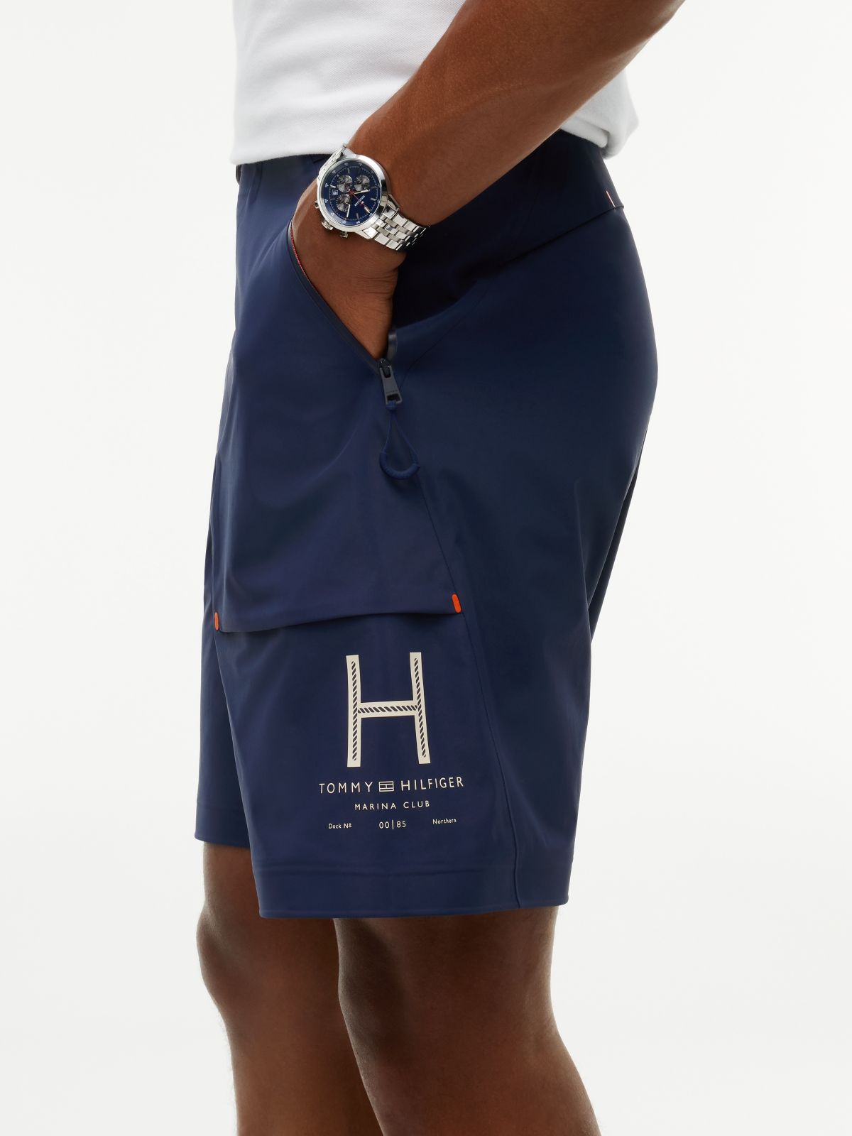 Relaxed Fit Regatta Cargo Shorts — Blue