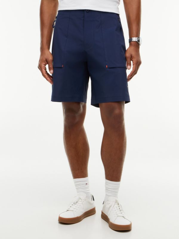 Relaxed Fit Regatta Cargo Shorts — Blue