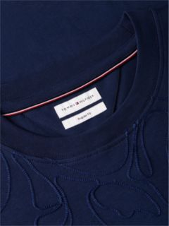Chain-Stitch Graphic Jersey T-Shirt — Blue 6