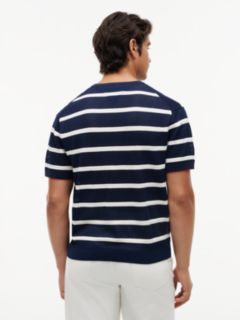 New York Label Breton Stripe Knit Relaxed T-Shirt — Blue 4
