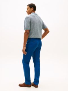 Dover Regular Straight Honeycomb Texture Chinos — Blue 4