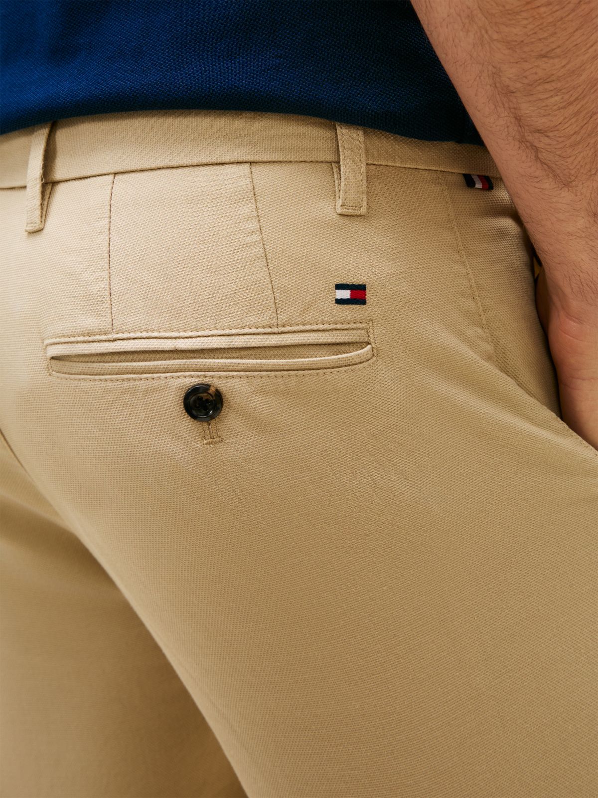 Dover Regular Straight Honeycomb Texture Chinos — Khaki