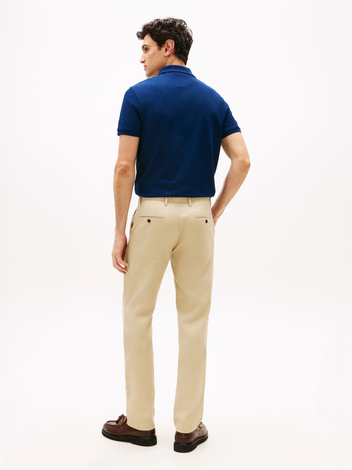 Dover Regular Straight Honeycomb Texture Chinos — Khaki