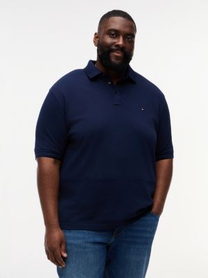 polo coupe standard 1985 plus en piqué blue pour hommes tommy hilfiger
