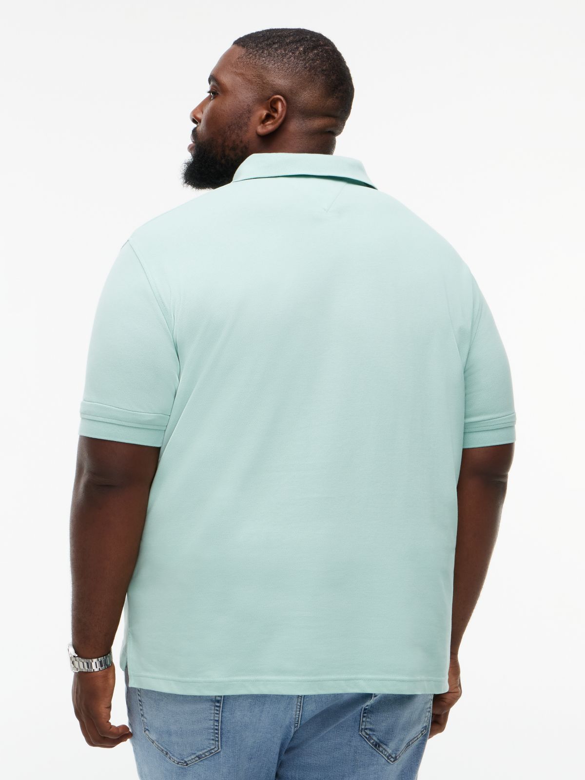 Plus 1985 Regular Fit Pique Polo Shirt — Green
