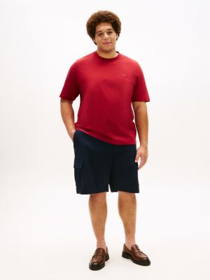 blue plus twill relaxed cargo shorts for men tommy hilfiger