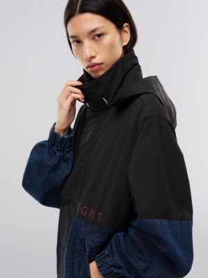 black tommy hilfiger x frgmt colour-blocked regatta jacket for men tommy hilfiger