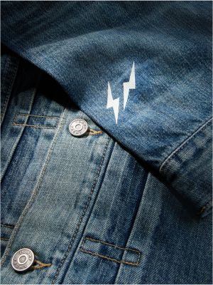 veste trucker en denim tommy hilfiger x frgmt bleu pour hommes tommy hilfiger