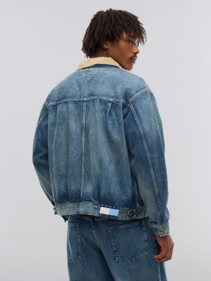 veste trucker en denim tommy hilfiger x frgmt bleu pour hommes tommy hilfiger