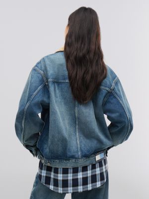 veste trucker en denim tommy hilfiger x frgmt bleu pour hommes tommy hilfiger