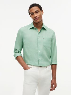 Regular Fit Washed Pure Linen Shirt