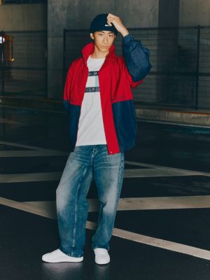 denim tommy hilfiger x frgmt relaxed ankle‑jeans für herren - tommy hilfiger