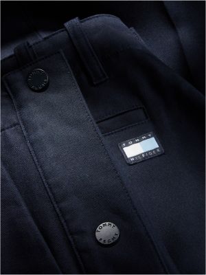 blue tommy hilfiger x frgmt snap-button relaxed chinos for men tommy hilfiger