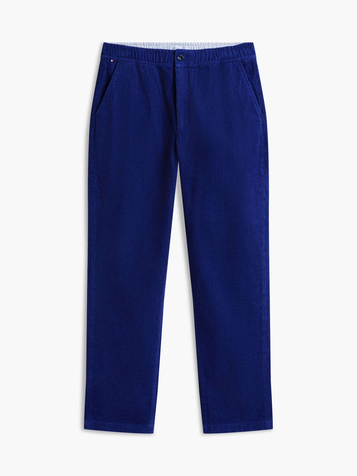 Dover Regular Straight Elasticated Corduroy Chinos — Blue